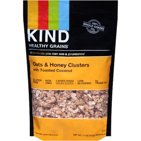 Kind Healthy Snacks Granola Oats &amp; Honey Whole Grain Granola Clusters, 11 Ounces, 6 per case