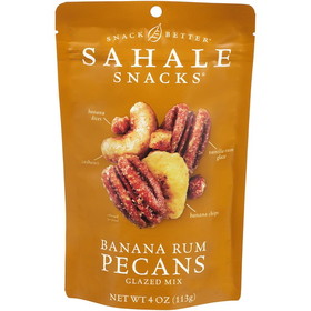 Sahale Pecans Banana Rumami Glazed Mix, 4 Ounces, 6 per case
