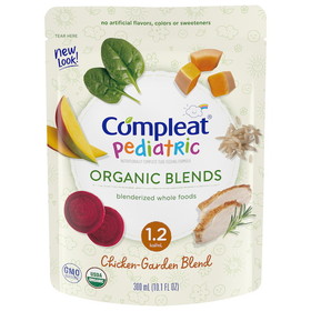 Compleat Pediatric Organic Blends Chicken/Garden Blend, 10.1 Fluid Ounce, 24 per case