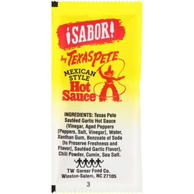 Texas Pete Sabor Mexican Hot Sauce 7 Gram Packets - 200 Per Case
