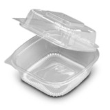 D & W Fine Pack Container Hinged 6 Inch Clear, 250 Each, 1 per case
