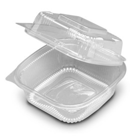 D &amp; W Fine Pack Container Hinged 6 Inch Clear, 250 Each, 1 per case