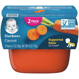 Gerber 1St Foods Carrot Multi Pack 4 Ounce Tubs - 4 Per Pack - 2 Packs Per Case