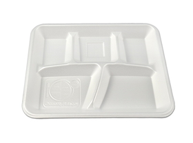 D &amp; W Fine Pack Envirofoam Tray White, 125 Each, 125 per box, 1 per case