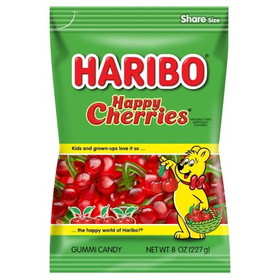 Haribo Confectionery Happy Cherries Gummi Candy, 8 Ounces, 10 per case