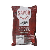 Savor Imports Sliced Ripe Moroccan Olives 33 Ounces Per Pack - 10 Per Case
