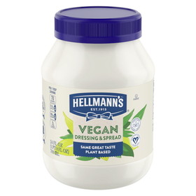 Hellmann's Carefully Crafted Vegan Mayonnaise, 24 Fluid Ounce, 6 per case