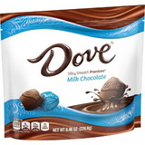 Dove Stand Up Pouch Milk Chocolate Silky Smooth Promises 8.46 Ounce Bag - 8 Per Case