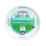 Ajm Green Label 7 Inch Paper Plate, 10 Count, 10 per case