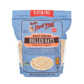 Bob's Red Mill Natural Foods Inc Gluten Free Organic Quick Cooking Rolled Oats, 28 Ounces, 4 per case