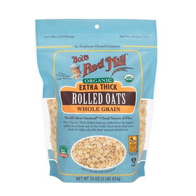Bob's Red Mill Natural Foods Inc Organic Extra Thick Rolled Oats, 16 Ounces, 4 per case