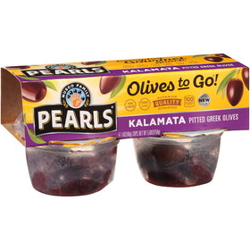 Pearls Olives To Go Kalamata Pitted Olives Cup, 5.6 Ounces, 6 per case