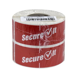 Secureit Secure It Red Permanent 250 Labels, 240 Count, 2 per case