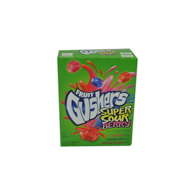 Fruit Gushers Gluten Free Super Sour Berry Fruit Snacks 4.25 Ounces Per Pouch - 8 Per Box - 6 Per Case