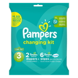 Pampers Diapers Change Kit Size 3, 2 Count, 10 per case