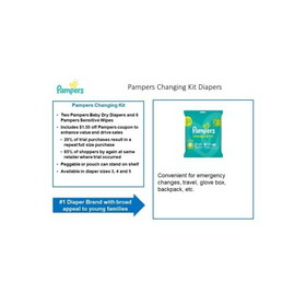 Pampers Diaper Change Kit Size 4, 2 Count, 10 per case
