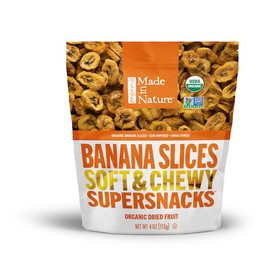 Made In Nature Dried Fruit Banana, 4 Ounces, 6 per case