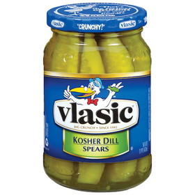 Vlasic Kosher Dill Pickle Spears, 16 Fluid Ounces, 6 per case