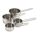 Winco 4 Piece Stainless Steel Measuring Cup Set, 1 Each, 1 per case