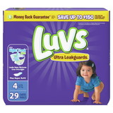 Luvs Diapers Jumbo Pack Size 4, 29 Count, 4 per case