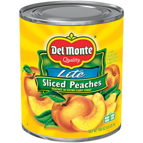 Del Monte Sliced Peaches Extra Light Syrup, 105 Ounces, 6 per case