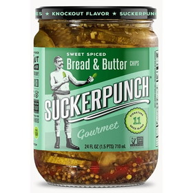 Sucker Punch Spicy Bread N Better Pickle, 24 Ounces, 6 per case