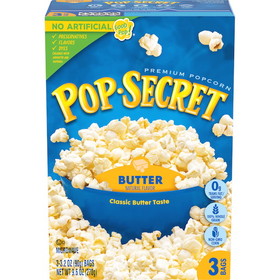 Pop Secret Butter Popcorn, 9.6 Ounces, 6 per case