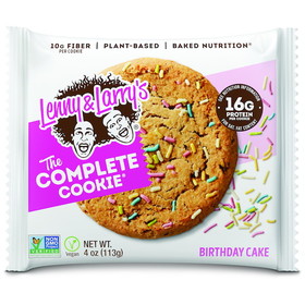 Lenny &amp; Larry's Complete Cookie Birthday Cake Complete Cookie 4 Ounce, 4 Ounces, 6 per case