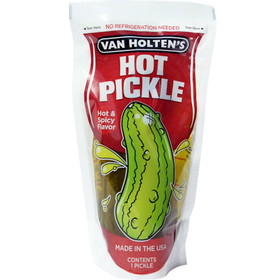 Van Holten's Large Hot Pickle Hot &amp; Spicy Individually Packed In A Pouch, 1 Each, 12 per case