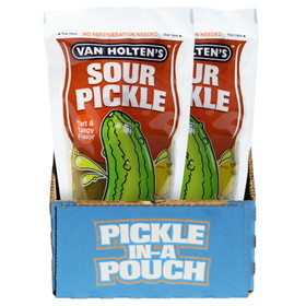 Van Holten'S Large Sour Pickle Individually Packed In A Pouch 1 Per Pouch - 12 Per Case