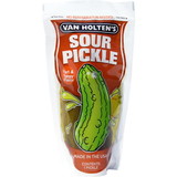 Van Holten's Jumbo Sour Pickle Individually Packed In A Pouch, 1 Each, 12 per case