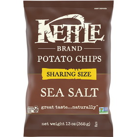 Kettle Foods Potato Chip Sea Salt Branded, 13 Ounces, 9 per case