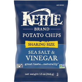 Kettle Foods Potato Chip Sea Salt &amp; Vinegar, 13 Ounces, 9 per case