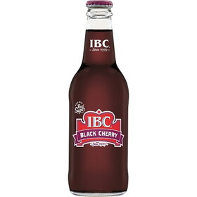 Ibc Black Cherry Soda With Sugar Glass Bottle, 12 Fluid Ounce, 4 Per Pack, 6 Per Case