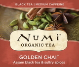 Numi Organic Tea Golden Chai Black Tea, 100 Count, 1 per case