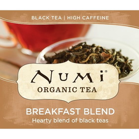 Numi Organic Tea Breakfast Blend Black Tea, 100 Count, 1 per case