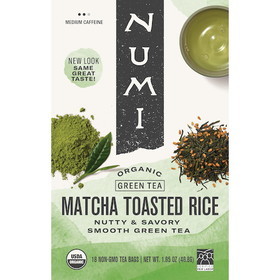 Numi Matcha Toasted Rice Green Tea, 18 Each, 6 per case