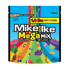 Mike &amp; Ike Mega Mix Stand Up Bag, 28.8 Ounces, 6 per case