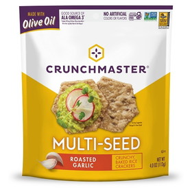 Crunchmaster Multi Seed Crackers Roasted Garlic, 1 Each, 12 per case