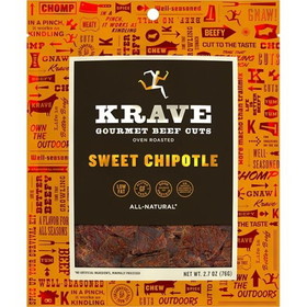 Krave Gourmet Sweet Chipotle Beef Cuts, 2.7 Ounces, 8 per case