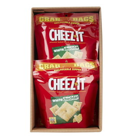 Cheez-It Grab Bag Reclosable White Cheddar Crackers, 7 Ounces, 6 per case