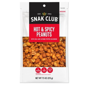 Snak Club Century Snacks Hot &amp; Spicy Peanuts, 7.5 Ounce, 6 per case