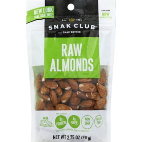Snak Club Century Snacks Raw Almonds, 2.75 Ounce, 6 per case