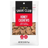 Snak Club Century Snacks Honey Cashews, 2.5 Ounces, 6 per case