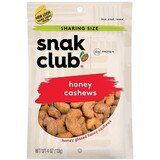 Snak Club Honey Cashews, 4 Ounce, 6 Per Case