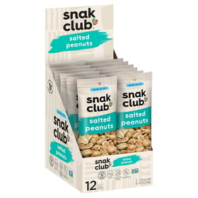 Snak Club Grab &amp; Run Salted Peanuts, 0.13 Pounds, 12 per case