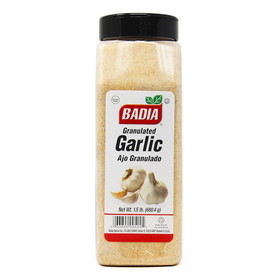 Badia Garlic Granulated 1.5 Pound Bottle - 6 Per Case