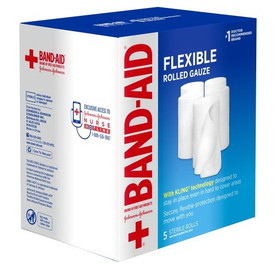 Band Aid Flex Gauze 3 Inch X 1.2 Yard Roll, 5 Count, 6 per case