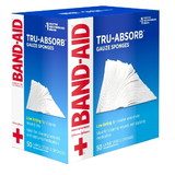 Band Aid 1118768 Band Aid Tru-Absorb 4 X 4 Gauze 50 Count - 2 Per Pack - 9 Packs Per Case