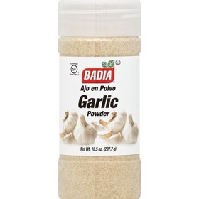 Badia 90001 Badia Garlic Powder 10.5 Ounce Bottle - 12 Per Case